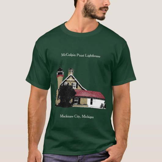 McGulpin Point Lighthouse donker T-shirt (Voorkant)