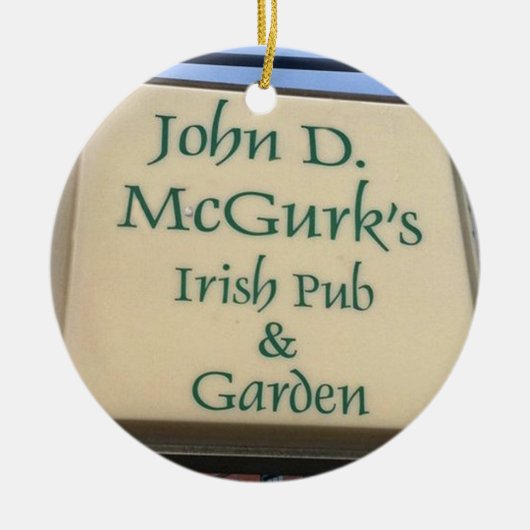 McGurk's, St. Louis, Irish Pub, kerstversiering Keramisch Ornament (Voorkant)