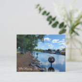 McHenry, Illinois | De Fox River Walkway Briefkaart (Staand voorkant)