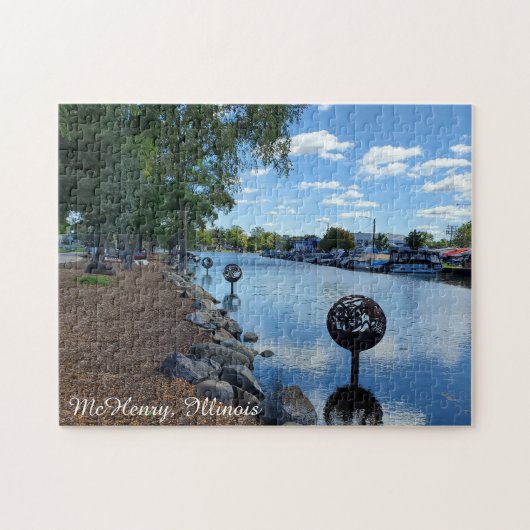 McHenry, Illinois | De Fox River Walkway Legpuzzel (Horizontaal)