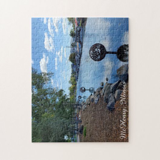 McHenry, Illinois | De Fox River Walkway Legpuzzel (Verticaal)