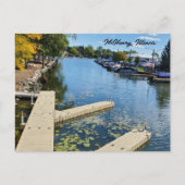 McHenry, Illinois Fox River Boatway Briefkaart (Voorkant)