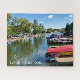 McHenry, Illinois River Walkway aan de Fox River Legpuzzel