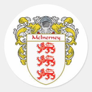 McInerney Coat of Arms (Beheerd) Ronde Sticker