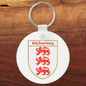 McInerney Coat of Arms/Family Crest Sleutelhanger (Voorkant)