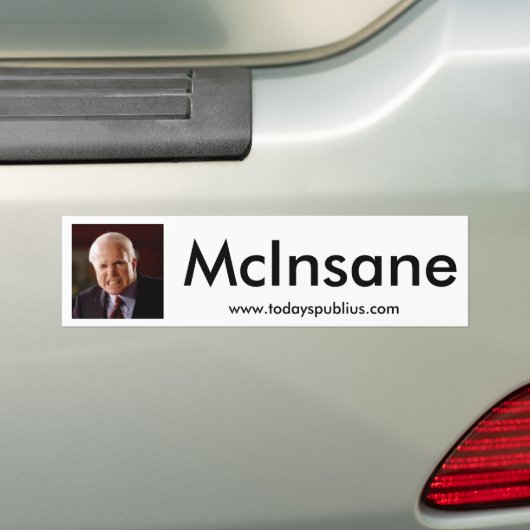 McInsane - John McCain Bumpersticker (Op auto)