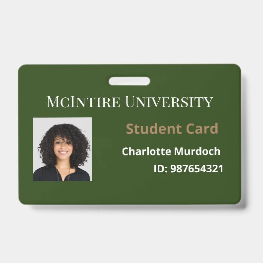 McIntire Universitaire studentenkaart Badge (Voorzijde)