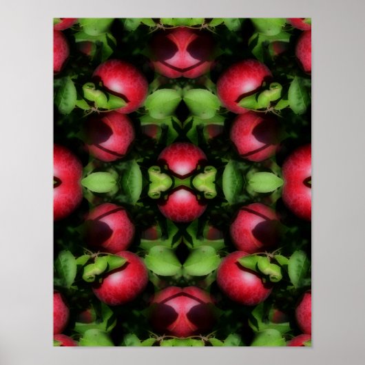 McIntosh Apples op de Abstracte Natuur Poster (Voorkant)