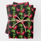 McIntosh Apples op het boompatroon van de Natuur Inpakpapier Vel (In situ)