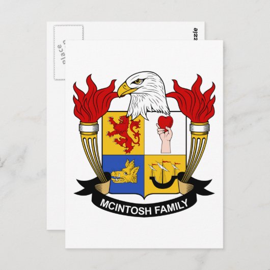 McIntosh Family Crest Briefkaart (Voorkant / Achterkant)