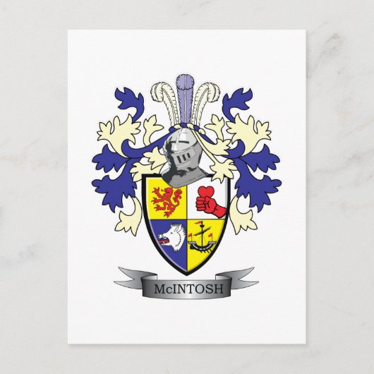 McIntosh Family Crest Coat of Arms Briefkaart (Voorkant)