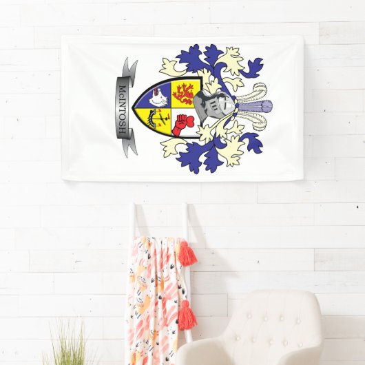 McIntosh Family Crest Coat of Arms Spandoek (Insitu)