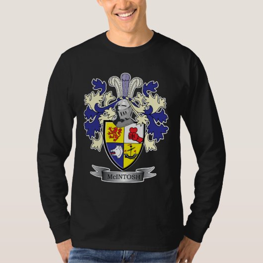 McIntosh Family Crest Coat of Arms T-shirt (Voorkant)