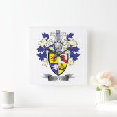 McIntosh Family Crest Coat of Arms Vierkante Klok (Huis)