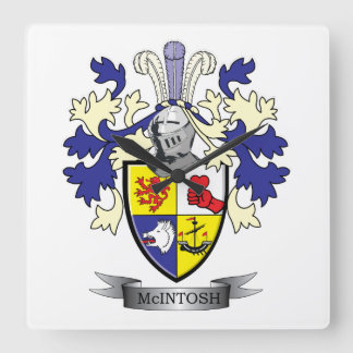 McIntosh Family Crest Coat of Arms Vierkante Klok