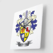 McIntosh Family Crest Coat of Arms Vierkante Klok (Hoek)