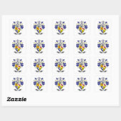 McIntosh Family Crest Coat of Arms Vierkante Sticker (Vel)