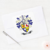 McIntosh Family Crest Coat of Arms Vierkante Sticker (Envelop)
