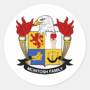McIntosh Family Crest Ronde Sticker