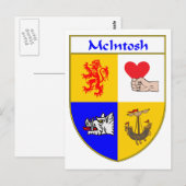 McIntosh wapenschild/familiewapen Briefkaart (Voorkant / Achterkant)
