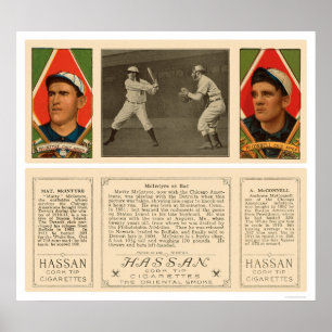 McIntyre at Bat White Sox Baseball 1912 Poster