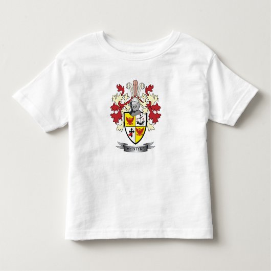 McIntyre Family Crest Coat of Arms Kinder Shirts (Voorkant)