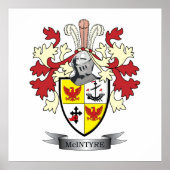 McIntyre Family Crest Coat of Arms Poster (Voorkant)