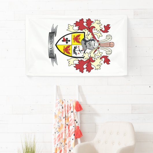 McIntyre Family Crest Coat of Arms Spandoek (Insitu)