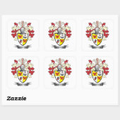 McIntyre Family Crest Coat of Arms Vierkante Sticker (Vel)