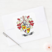 McIntyre Family Crest Coat of Arms Vierkante Sticker (Envelop)