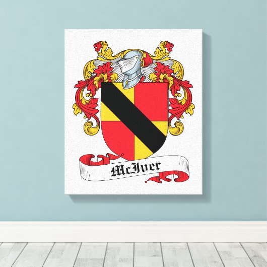 McIver Family Crest Canvas Afdruk (Insitu (Houten vloer))