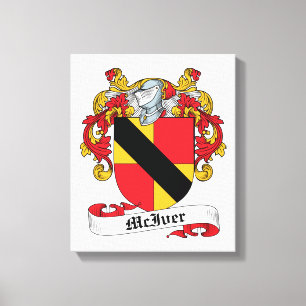 McIver Family Crest Canvas Afdruk