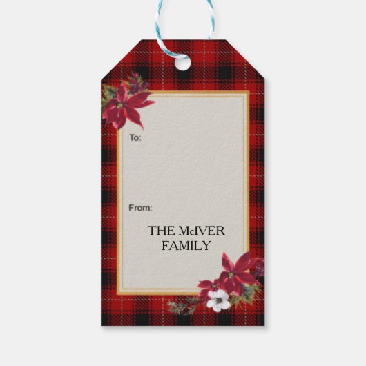 McIver Scottish Clan Tartan & Crest Cadeaulabel (Achterkant)