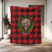 McIver Scottish Clan Tartan Crest Fleece Deken