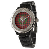 McIver Scottish Clan Tartan & Crest Horloge (Gekanteld)