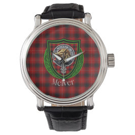 McIver Scottish Clan Tartan & Crest Horloge