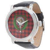 McIver Scottish Clan Tartan & Crest Horloge (Gekanteld)