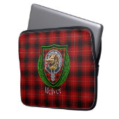 McIver Scottish Clan Tartan & Crest Laptop Sleeve (Voorkant Links)
