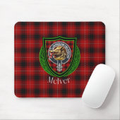 McIver Scottish Clan Tartan & Crest Muismat (Met muis)