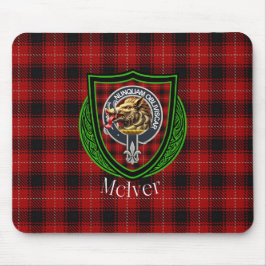 McIver Scottish Clan Tartan & Crest Muismat