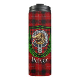 McIver Scottish Clan Tartan & Crest Thermosbeker