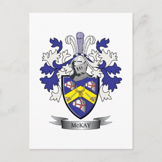 McKay Family Crest Coat of Arms Briefkaart (Voorkant)