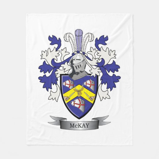 McKay Family Crest Coat of Arms Fleece Deken (Voorkant)
