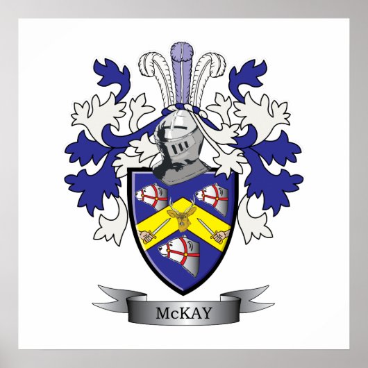 McKay Family Crest Coat of Arms Poster (Voorkant)