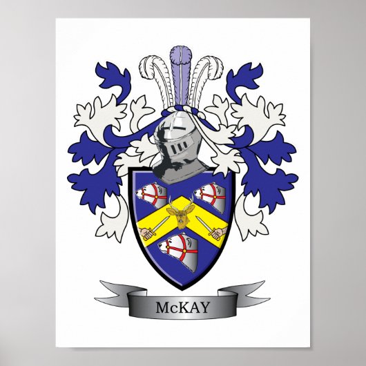 McKay Family Crest Coat of Arms Poster (Voorkant)