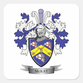 McKay Family Crest Coat of Arms Vierkante Sticker