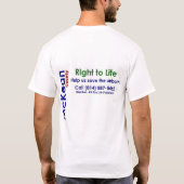 McKean County Right to Life hoofdstuk T-shirt (Achterkant)