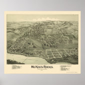 McKee's Rocks, PA Panorama - 1901 Poster (Voorkant)