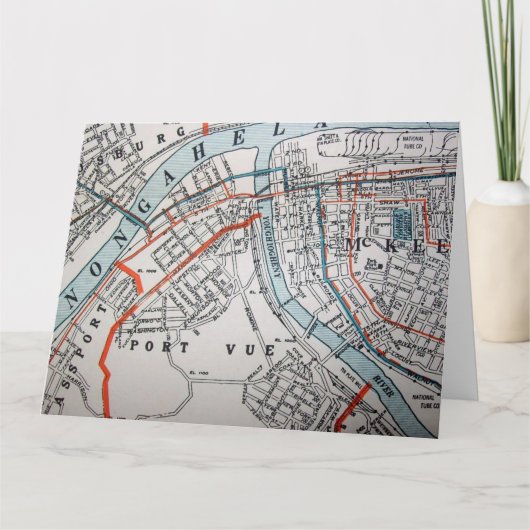 McKeesport, PA  kaart (Voorkant)