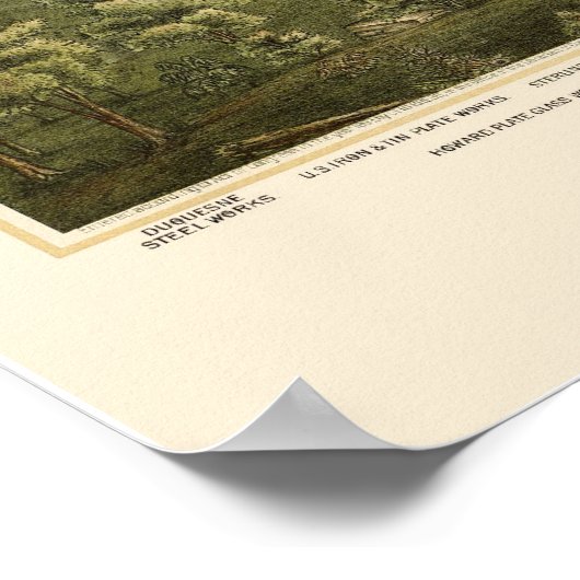 McKeesport, PA Panoramic Map - 1894 Poster (Hoek)